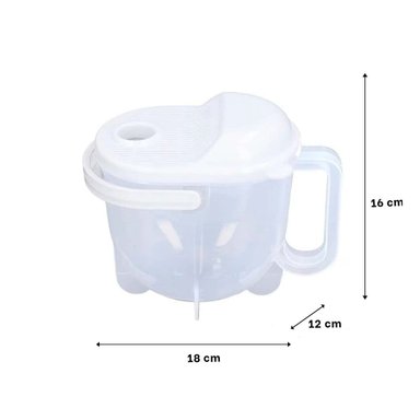 PACK6 RECIPIENTE COMPACTO DE ARROZ EN PLASTICO COLOR BLANCO PARA HOGAR - 4