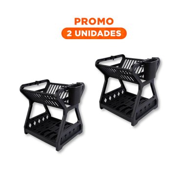 PACK2 REJILLA DE PLASTICO NEGRO CON DIVISIONES DE PLASTICO MUY FUERTE - 1