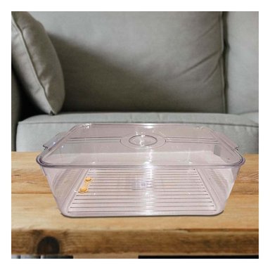 PACK6 CAJA RECTANGULAR PARA REFRIGERADORA 30X15X15CM TRANSPARENTE - 3
