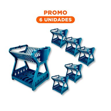 PACK6 SOPORTE DE SECADO AZUL PARA EL USO DIARIO DE TODOS SUS HIJOS - 1