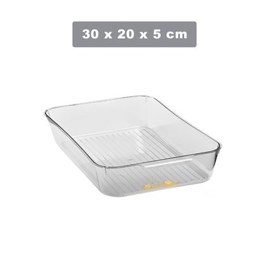 PACK6 UNIDAD ORGANIZADORA DE COCINA PARA FRUTAS 32X20X5CM TRANSPARENTE Y+REGALO STICKER - 4