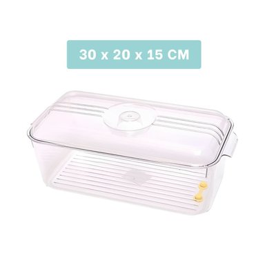 PACK6 TABLERO RECTANGULAR ACRILICO CON TAPA PARA ORDEN Y LIMPIEZA 30X20X15CM Y+REGALO STICKER - 4