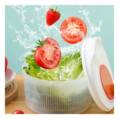 PACK4 RECIPIENTE CON FILTRO INTERNO PARA FRUTAS BLANCO CON NARANJA DAY - 2