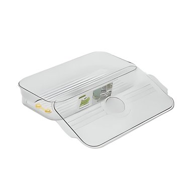 PACK4 UNIDAD ORGANIZADORA MULTIUSO CON DRENAJE 30X16X5CM TRANSPARENTE Y+PAPEL REGALO - 3