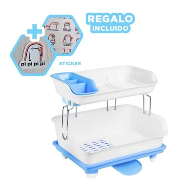 PACK2 SOPORTE DE MENAJE CELESTE CON ESTRUCTURA FIRME PARA LOS PLATOS - 1