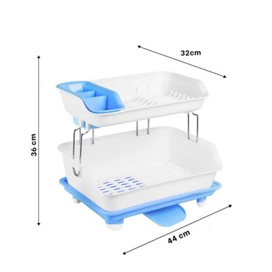 PACK2 SOPORTE DE MENAJE CELESTE CON ESTRUCTURA FIRME PARA LOS PLATOS - 4