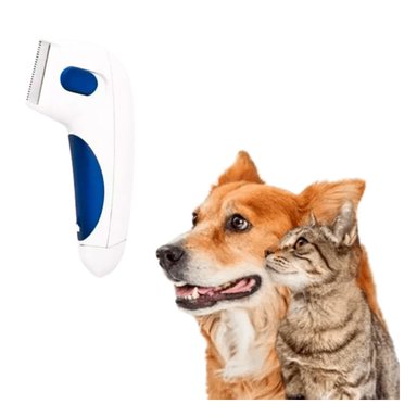 ELIMINADOR MATA PULGAS ELECTRICO BLANCO CON AZUL PARA MASCOTAS Y+PAPEL REGALO - 1