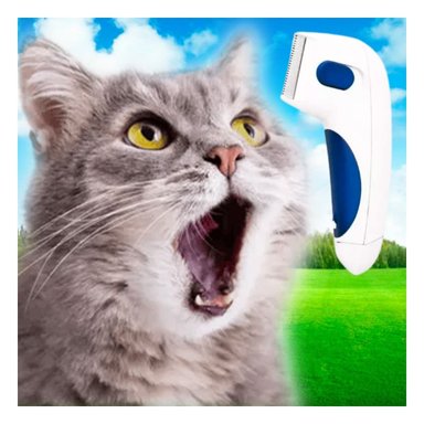 DISPOSITIVO MATA PULGAS ELECTRICO BLANCO CON AZUL PARA MASCOTAS Y+REGALO STICKER - 2