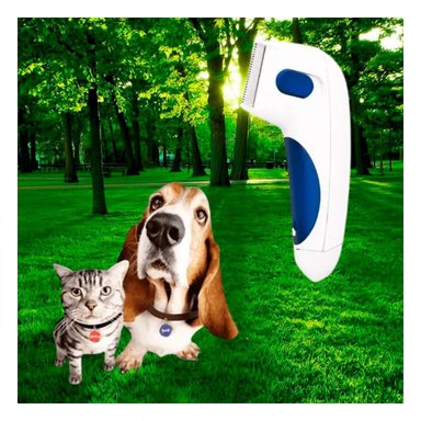 PACK6 ELIMINADOR PROFESIONAL ELECTRICO BLANCO CON AZUL PARA MASCOTAS - 2