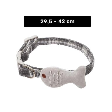 PACK6 COLLARIN COMODO MODELO PEZ GRIS PARA MASCOTA Y+PAPEL REGALO - 4