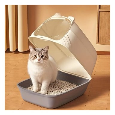 PACK4 ARENERO PARA GATO PLOMO CERRADO CON OREJITAS Y+REGALO STICKER - 3