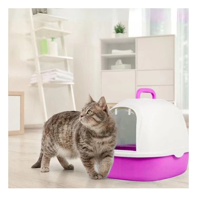 PACK4 CAJA FUNCIONAL CERRADA DE GATO LILA PARA HOGAR PRACTICO Y+PAPEL REGALO - 2
