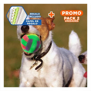 PACK2 ACCESORIO DE JUEGO PARA MASCOTAS CON ILUMINACION LED VERDE Y+PAPEL REGALO - 1