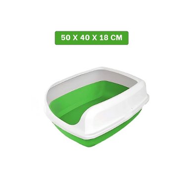 PACK6 CONTENEDOR HIGIENICO VERDE PARA GATOS CON DISENO CUBIERTO - 4