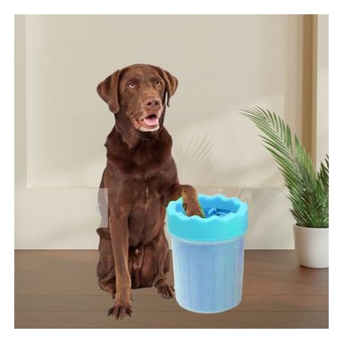 PACK4 HERRAMIENTA PEQUENA PARA LIMPIAR PATAS DE MASCOTA CELESTE FÁCIL DE USAR Y+REGALO STICKER - 3