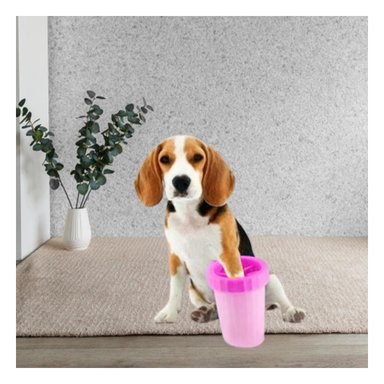 PACK4 HERRAMIENTA PARA LIMPIAR PATAS DE MASCOTA ROSADO USO FRECUENTE Y+PAPEL REGALO - 2