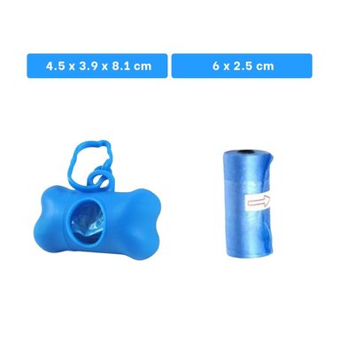 PACK12 LINEA PRACTICA CON BOLSA DE DESECHO Y PROTECTOR TIPO HUESO AZUL Y+REGALO STICKER - 4