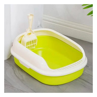PACK2 BANDEJA VERDE PARA GATO CON LADOS MEDIOS ALTOS MAS PALA CERNIDORA - 3