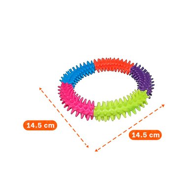 PACK2 ACCESORIO MODERNO PARA MASCOTAS DE JEBE PUNTEADO DE COLORES Y+PAPEL REGALO - 4