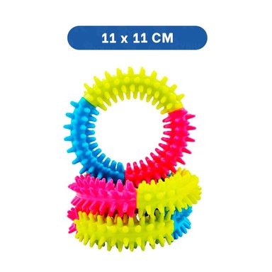 PACK6 JUGUETE PARA ACTIVIDAD EN PARQUE JEBE PUNTEADO DE COLORES VARIADOS - 4