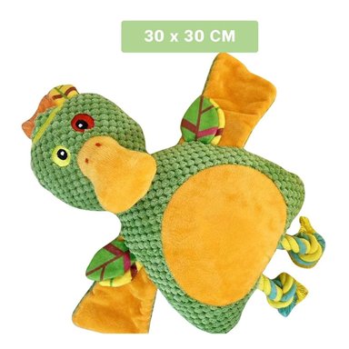 PACK2 MUNECO LIGERO DE PATO SELVATICO VERDE PARA MASCOTA CON ACABADO TEXTIL Y+REGALO STICKER - 4
