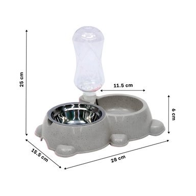 PACK2 TAZON PLOMO CON BOTELLA PET PARA MASCOTAS PEQUENAS Y+REGALO STICKER - 4