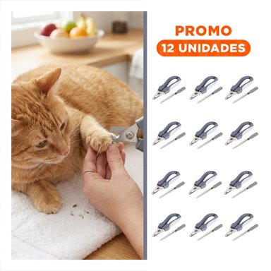 PACK12 ACCESORIO COMPACTO PLOMO PARA UNAS MASCOTA PEQUENO Y+REGALO STICKER - 1