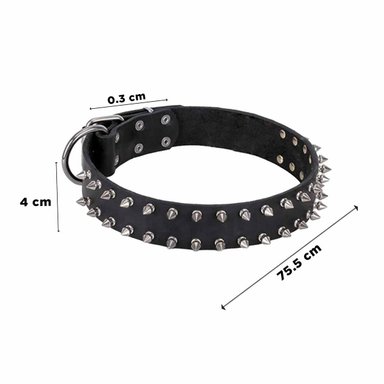 PACK2 COLLARIN NEGRO CON PUAS TALLA XL SEGURO Y MODERNO PARA MASCOTAS GRANDES Y+PAPEL REGALO - 4