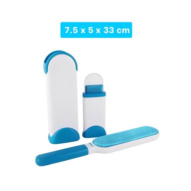 PACK4 ACCESORIO QUITA PELUSA CELESTE PRACTICO PARA MANTENER HOGAR LIMPIO - 4
