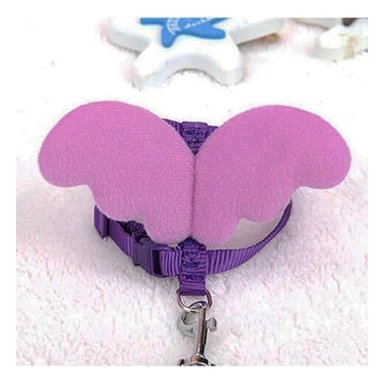 PACK12 CHALECO PARA MASCOTA CON ALITAS PEQUENAS AJUSTABLE LILA - 2