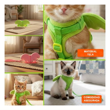 PROTECTOR REGULABLE PET CON ALITAS PEQUENAS VERDE PARA MASCOTAS PEQUENAS Y+POST IT - 1