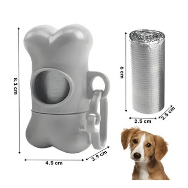 PACK4 ACCESORIO GRIS TIPO HUESO CON CLIP PARA USO EN CORREA Y+PAPEL REGALO - 4