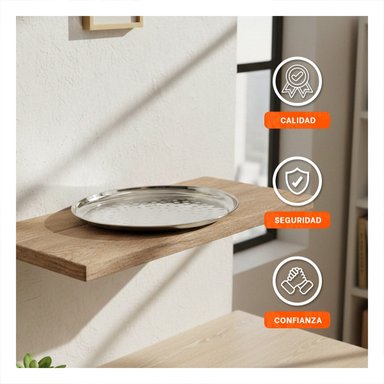 PACK2 BASE DE SERVICIO 45 CM X 45 CM CON ESTRUCTURA FIRME PARA COMIDA - 5