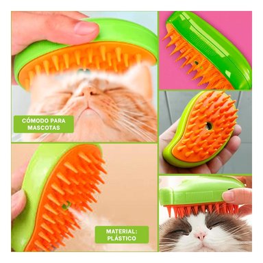 BROCHA CON TECNOLOGIA DE VAPOR EN COLOR VERDE Y NARANJA PARA MASCOTAS Y+POST IT - 1