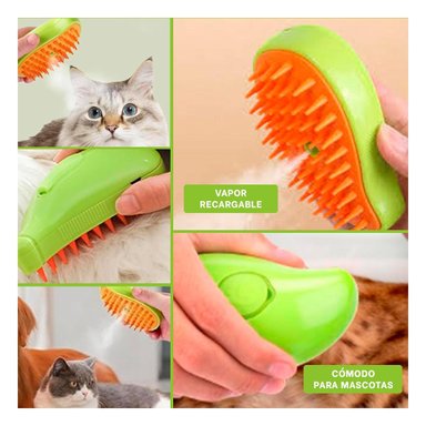 BROCHA CON TECNOLOGIA DE VAPOR EN COLOR VERDE Y NARANJA PARA MASCOTAS Y+POST IT - 5