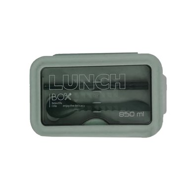 PACK6 DEPÓSITO LIGERO 850ML CON CUBIERTOS VERDE PARA TRANSPORTE DE COMIDA Y+REGALO STICKER - 2