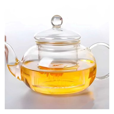 TETERA DE VIDRIO PARA SERVIR INFUSIONES EN OFICINA 1000 ML Y+PAPEL REGALO - 2