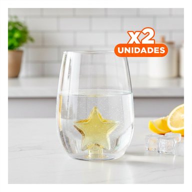 PACK2 RECIPIENTE MODERNO PARA PREPARAR JUGOS Y REFRESCOS 450 ML Y+REGALO STICKER - 1