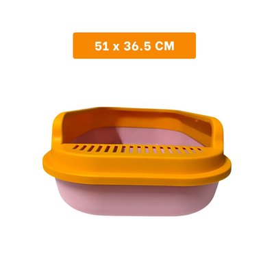 PACK4 CONTENEDOR FUNCIONAL PARA HOGARES CON GATO 51X36,5CM ROSADO Y NARANJA - 4
