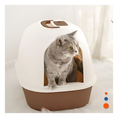 PACK2 CAJON DE ARENA AMPLIO CON ENTRADA COMODA PARA GATO CAFE Y+PAPEL REGALO - 2