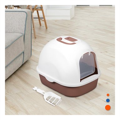 PACK2 CAJON DE ARENA AMPLIO CON ENTRADA COMODA PARA GATO CAFE Y+PAPEL REGALO - 5