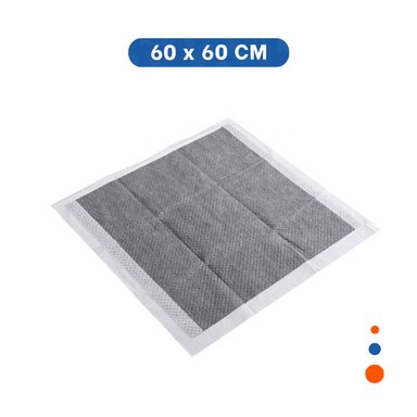 PACK4 BASE PROTECTORA DESECHABLE PARA PERRO 60X60 CM TALLA L 40 NEGRO - 4