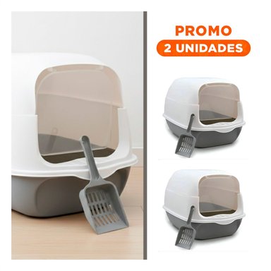 PACK2 BANDEJA SANITARIA ABIERTA CON PALA PARA GATOS VERDE LIMÓN - 1