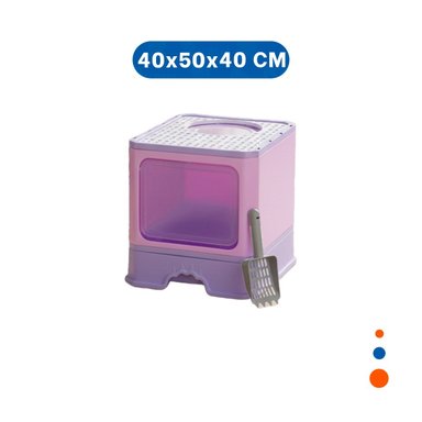 DEPOSITO DE ARENA ABIERTO PARA USO DIARIO DE GATOS VERDE LIMÓN Y+PAPEL REGALO - 4