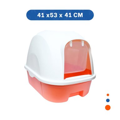 DEPOSITO DE ARENA CERRADO CON BASE EXTRAIBLE FACIL LIMPIEZA CORAL Y+PAPEL REGALO - 4