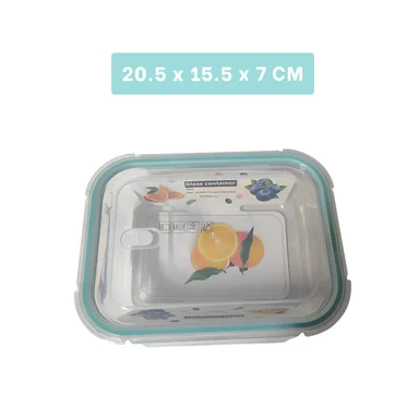 PACK4 ENVASE VIDRIO 2 DIVISIONES LINEA CELESTE 1040ML Y+REGALO STICKER - 4