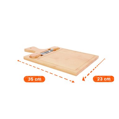 PACK6 TABLA RECTANGULAR CON 2 UTENSILIOS DE MADERA BAMBU PARA COCINA HOGAR Y+PAPEL REGALO - 4