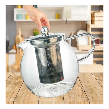 INFUSOR DE COCINA CIRCULAR TRANSPARENTE 800ML EN BOROSILICATO Y ACERO Y+POST IT - 2