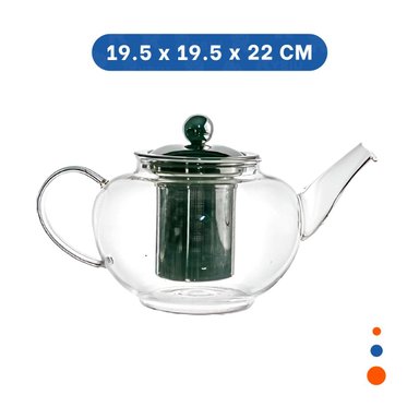 PACK12 JARRA DE BOROSILICATO Y ACERO 800ML EN FORMA DE COLOR TRANSPARENTE Y+PAPEL REGALO - 4