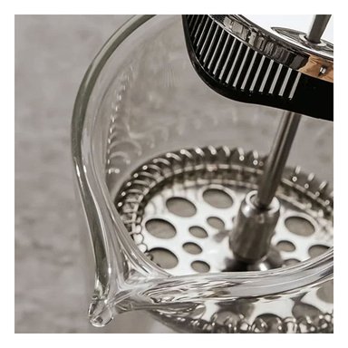 CAFETERA 800ML EN BOROSILICATO CON DETALLES EN ACERO RECTO COLOR TRANSPARENTE Y+LIGAS REGALO - 2